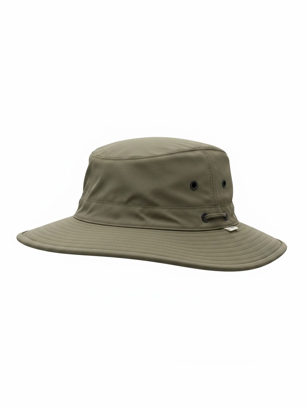 Tilley Olive Green Wide-Brim Sun Hat with Chin Cord